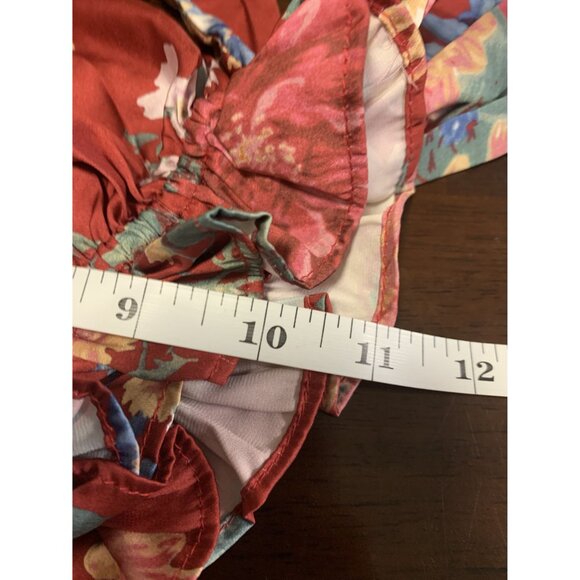 NWT Plus Size Wine Floral Puff Sleeve Baby Doll Maxi Dress XL Feminine Romantic - Picture 8 of 10